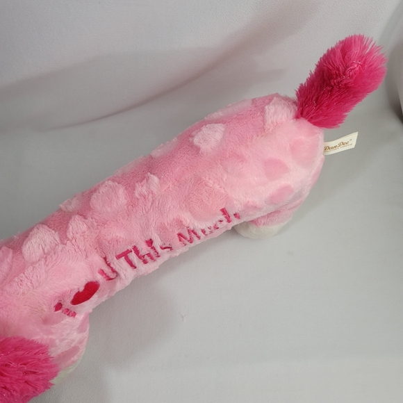 Dan Dee Collectors Choice I❤️U This Much Pink Dog Plush Plushie Stuffed Animal - Picture 6 of 14